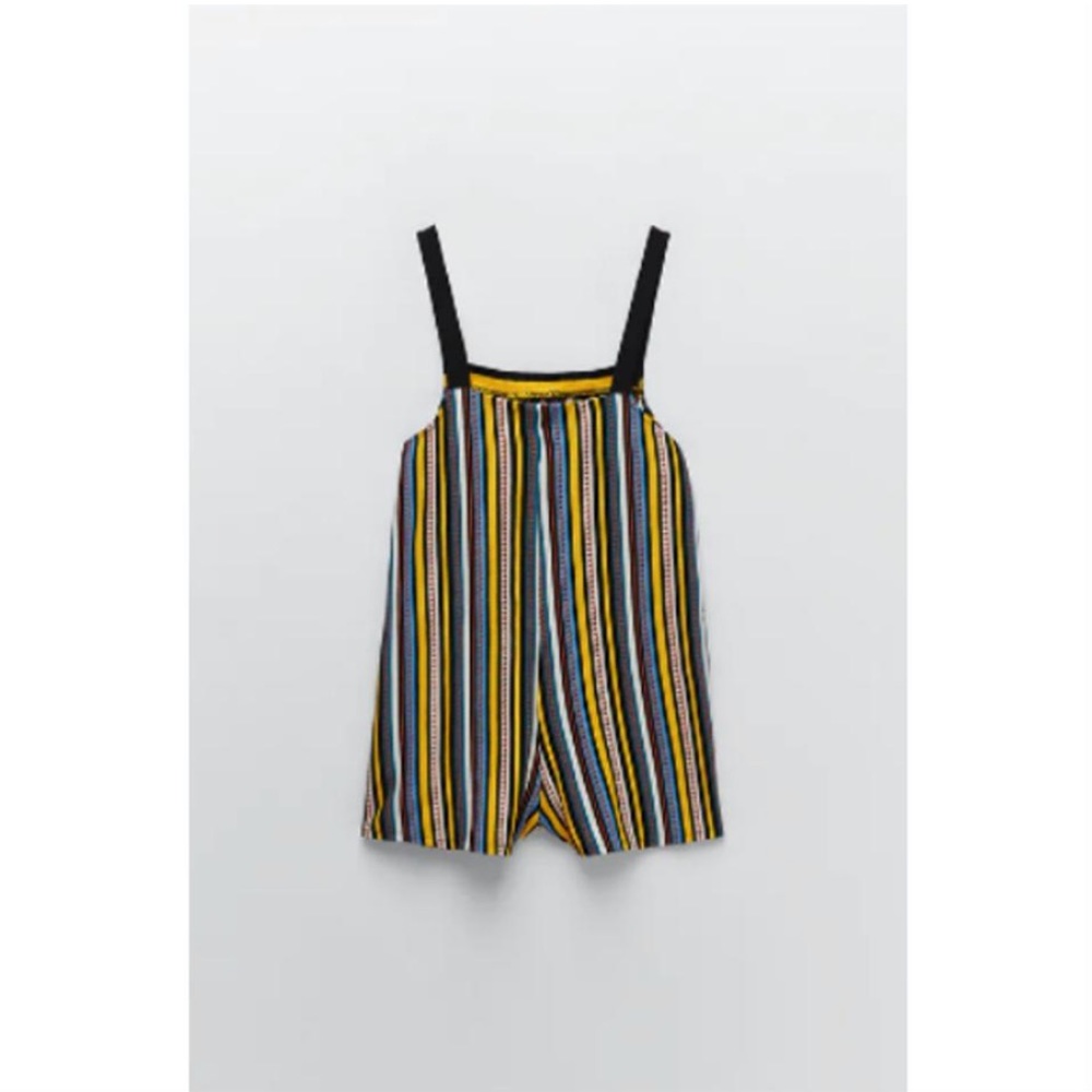 ZARA Short striped jumpsuit